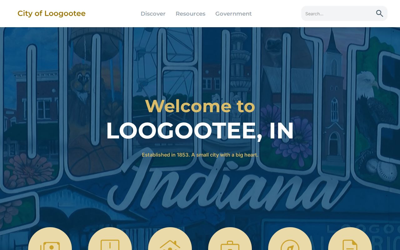 Official Loogootee municipal website and city contact route