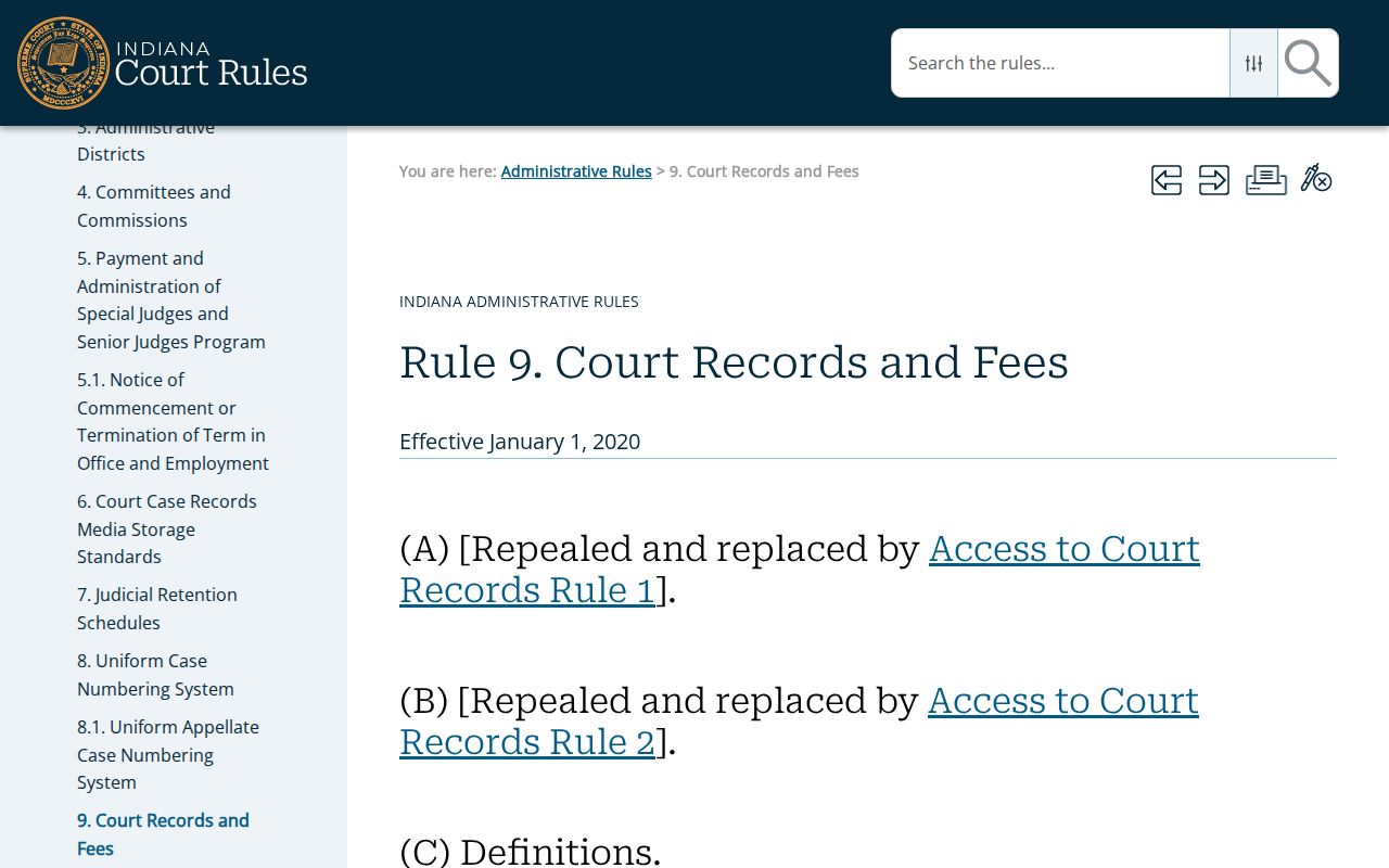 Martin County criminal docket public access rule