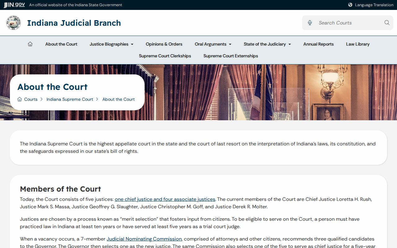 Martin County court docket Indiana Supreme Court route