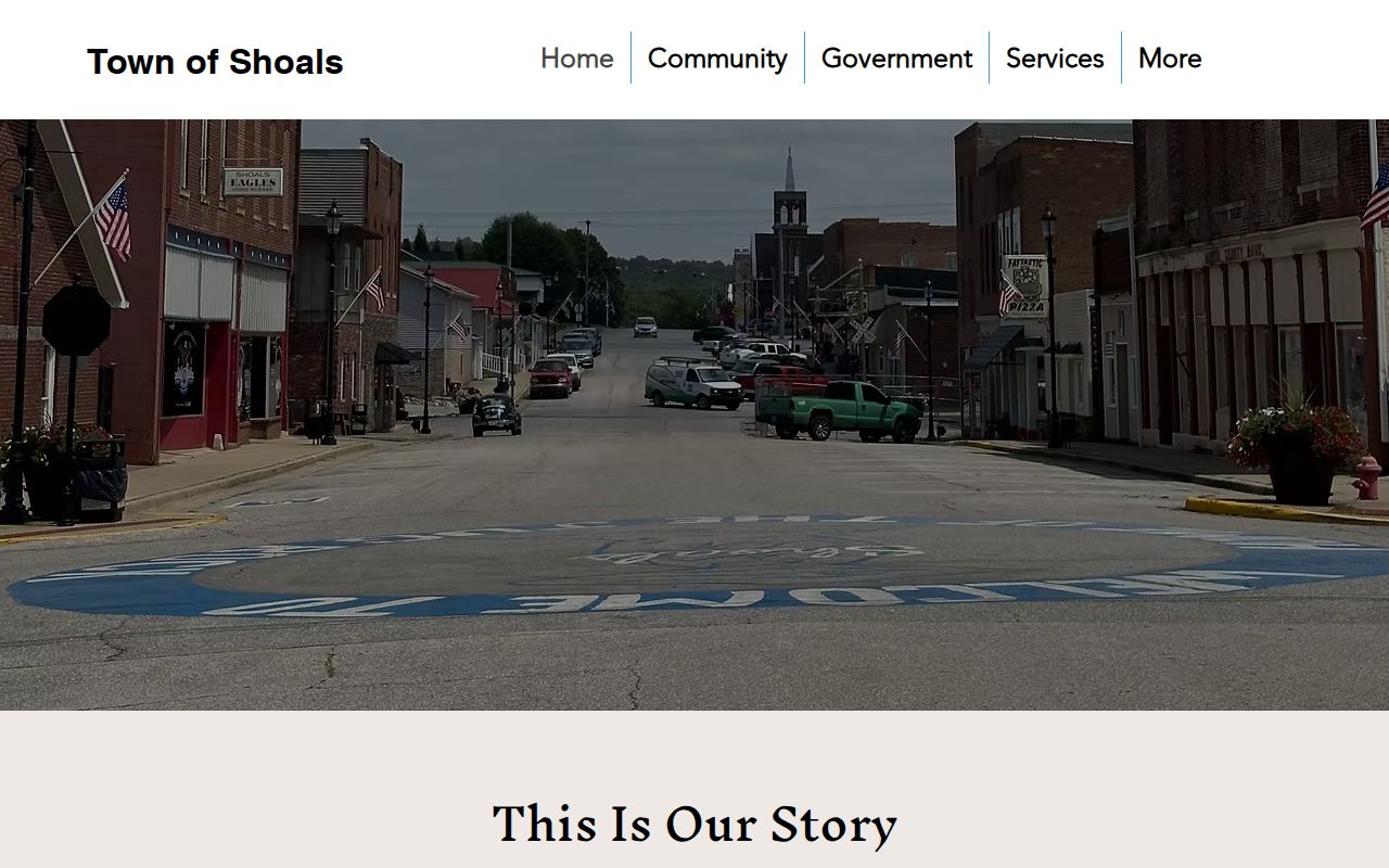 Shoals court docket and official Town of Shoals route
